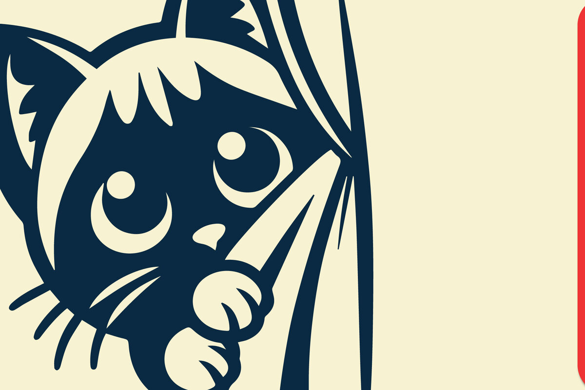 Intra απο ξύλο plywood 3mm-4mm πάχος – Αρχείο αποκοπής PEEKING CAT Δίασταση  20x20 cm INTRAFABR-99337485