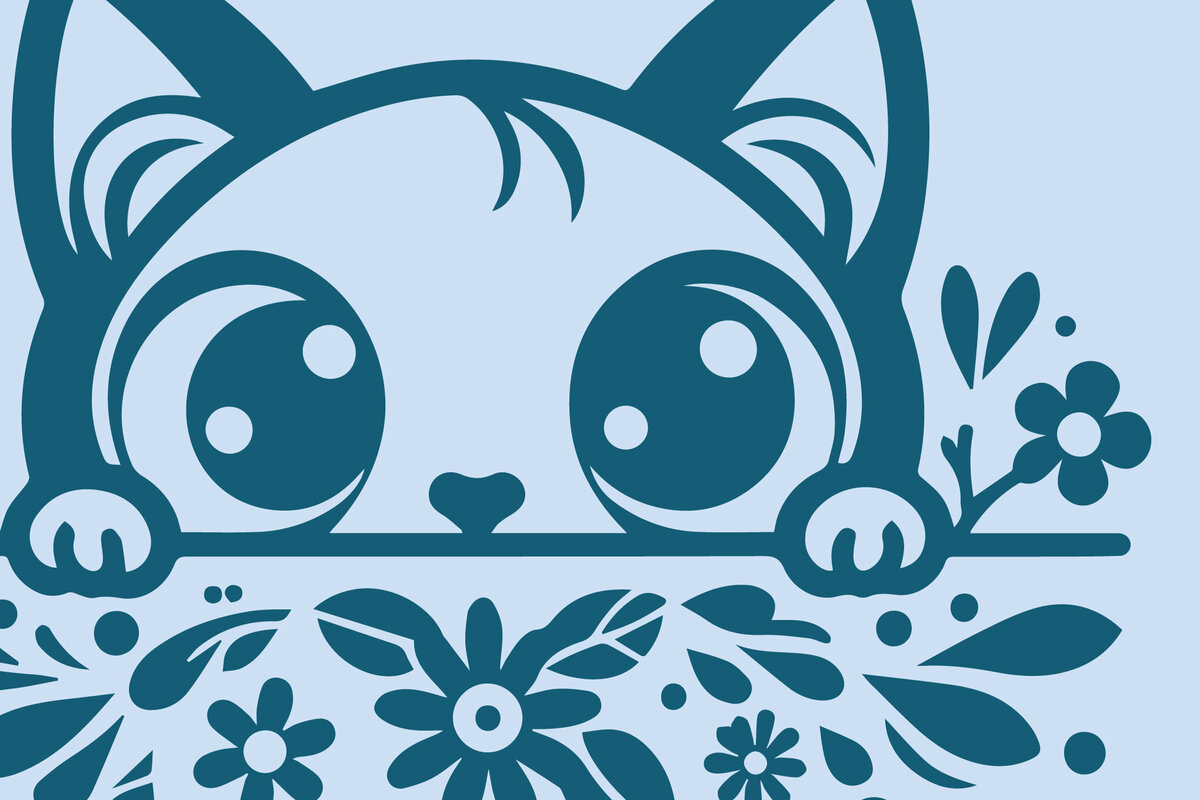 Intra απο ξύλο plywood 3mm-4mm πάχος – Αρχείο αποκοπής PEEKING CAT Δίασταση  20x20 cm INTRAFABR-99378764