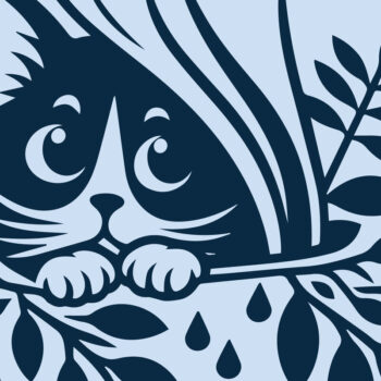 Intra απο ξύλο plywood 3mm-4mm πάχος – Αρχείο αποκοπής PEEKING CAT Δίασταση 20x20 cm INTRAFABR-99407100 - Image 1