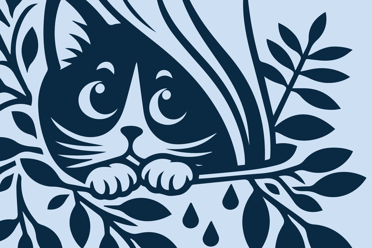 Intra απο ξύλο plywood 3mm-4mm πάχος – Αρχείο αποκοπής PEEKING CAT Δίασταση  20x20 cm INTRAFABR-99407100