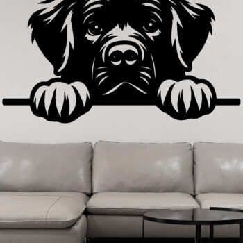 Intra απο ξύλο plywood 3mm-4mm πάχος – Αρχείο αποκοπής Laser Peeking Dog Δίασταση  20x20 cm INTRAFABR-97404089 - Image 2