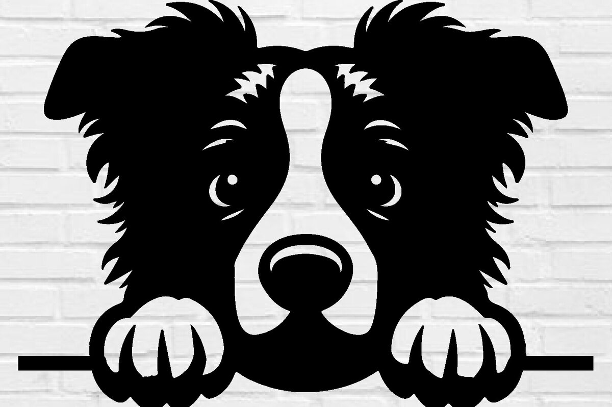 Intra απο ξύλο plywood 3mm-4mm πάχος – Peeking Dog Laser DXF Δίασταση  20x20 cm INTRAFABR-97403628