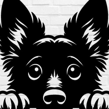 Intra απο ξύλο plywood 3mm-4mm πάχος – Peeking Dog Laser DXF Δίασταση 20x20 cm INTRAFABR-97403336 - Image 1