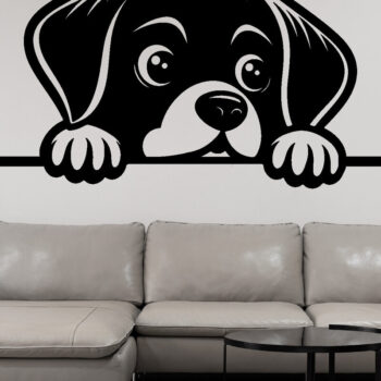 Intra απο ξύλο plywood 3mm-4mm πάχος – Αρχείο αποκοπής Laser Peeking Dog Δίασταση 20x20 cm INTRAFABR-97403485 - Image 2