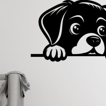 Intra απο ξύλο plywood 3mm-4mm πάχος – Αρχείο αποκοπής Laser Peeking Dog Δίασταση 20x20 cm INTRAFABR-97403485 - Image 3