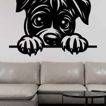 Intra απο ξύλο plywood 3mm-4mm πάχος – Peeking Dog Laser DXF, PNG Δίασταση 20x20 cm INTRAFABR-97403680 - Image 2