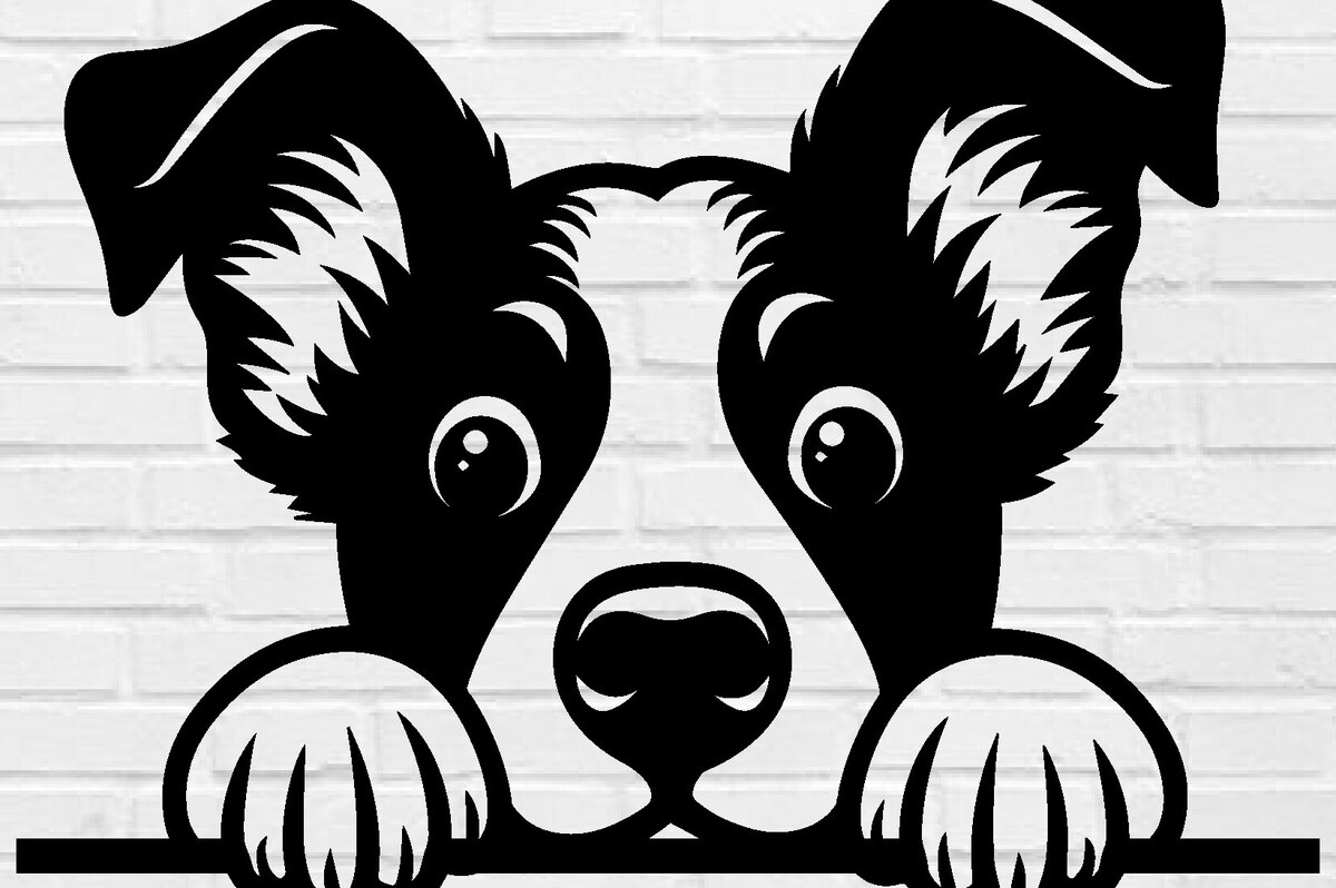 Intra απο ξύλο plywood 3mm-4mm πάχος – Peeking Dog Laser DXF, PNG Δίασταση  20x20 cm INTRAFABR-97403804