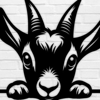 Intra απο ξύλο plywood 3mm-4mm πάχος – Peeking Goat Laser DXF, PNG Δίασταση  20x20 cm INTRAFABR-98075287 - Image 1