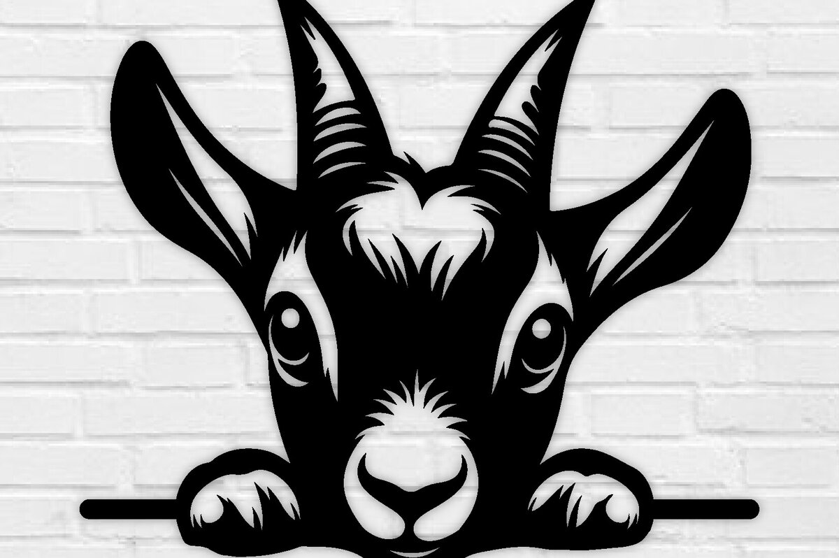 Intra απο ξύλο plywood 3mm-4mm πάχος – Peeking Goat Laser DXF, PNG Δίασταση  20x20 cm INTRAFABR-98075287