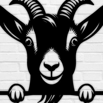 Intra απο ξύλο plywood 3mm-4mm πάχος – Peeking Goat Laser DXF, PNG Δίασταση  20x20 cm INTRAFABR-98075371 - Image 1