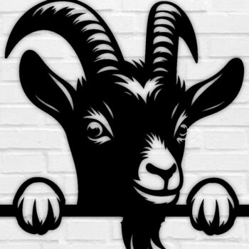 Intra απο ξύλο plywood 3mm-4mm πάχος – Peeking Goat Laser DXF, PNG Δίασταση 20x20 cm INTRAFABR-98692237 - Image 1