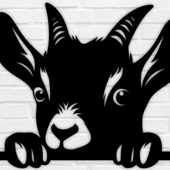 Intra απο ξύλο plywood 3mm-4mm πάχος – Peeking Goat Laser DXF, PNG Δίασταση  20x20 cm INTRAFABR-98692253 - Image 1