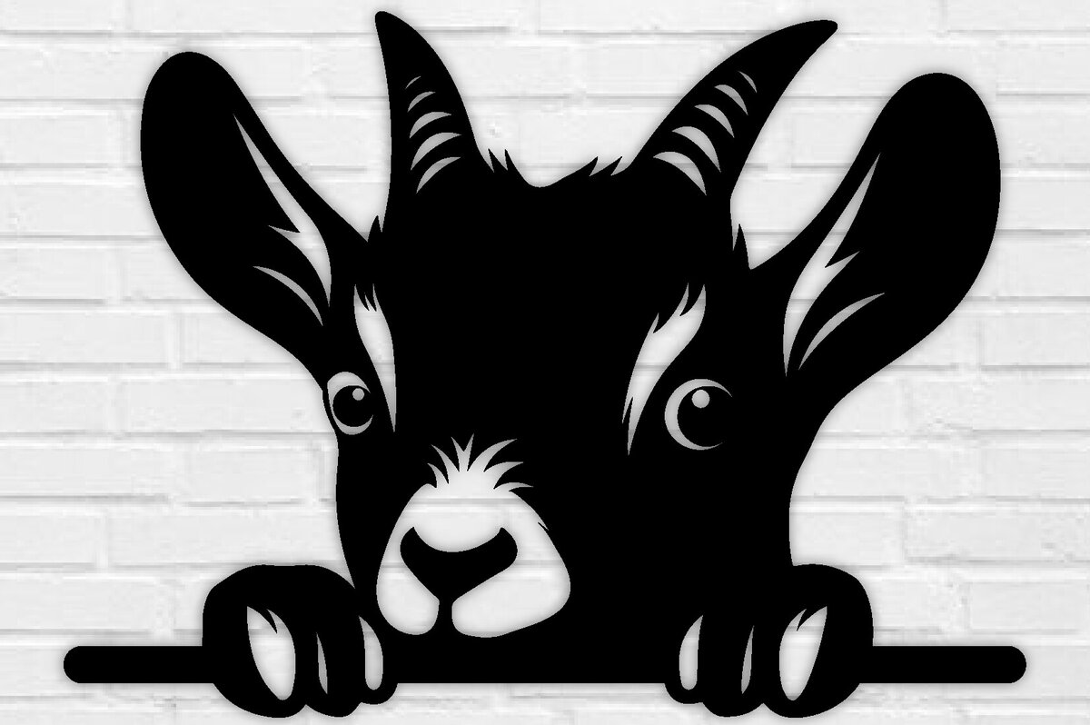 Intra απο ξύλο plywood 3mm-4mm πάχος – Peeking Goat Laser DXF, PNG Δίασταση  20x20 cm INTRAFABR-98692253