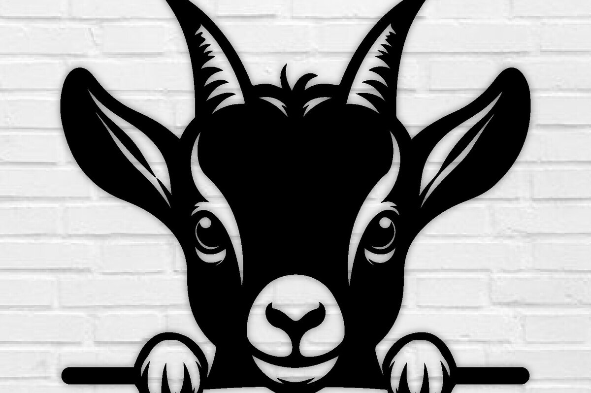 Intra απο ξύλο plywood 3mm-4mm πάχος – Peeking Goat Laser DXF, PNG Δίασταση  20x20 cm INTRAFABR-98692334