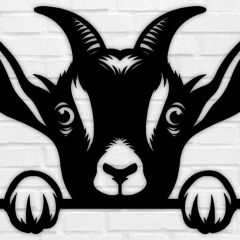 Intra απο ξύλο plywood 3mm-4mm πάχος – Peeking Goat Laser DXF, PNG Δίασταση  20x20 cm INTRAFABR-98692418 - Image 1