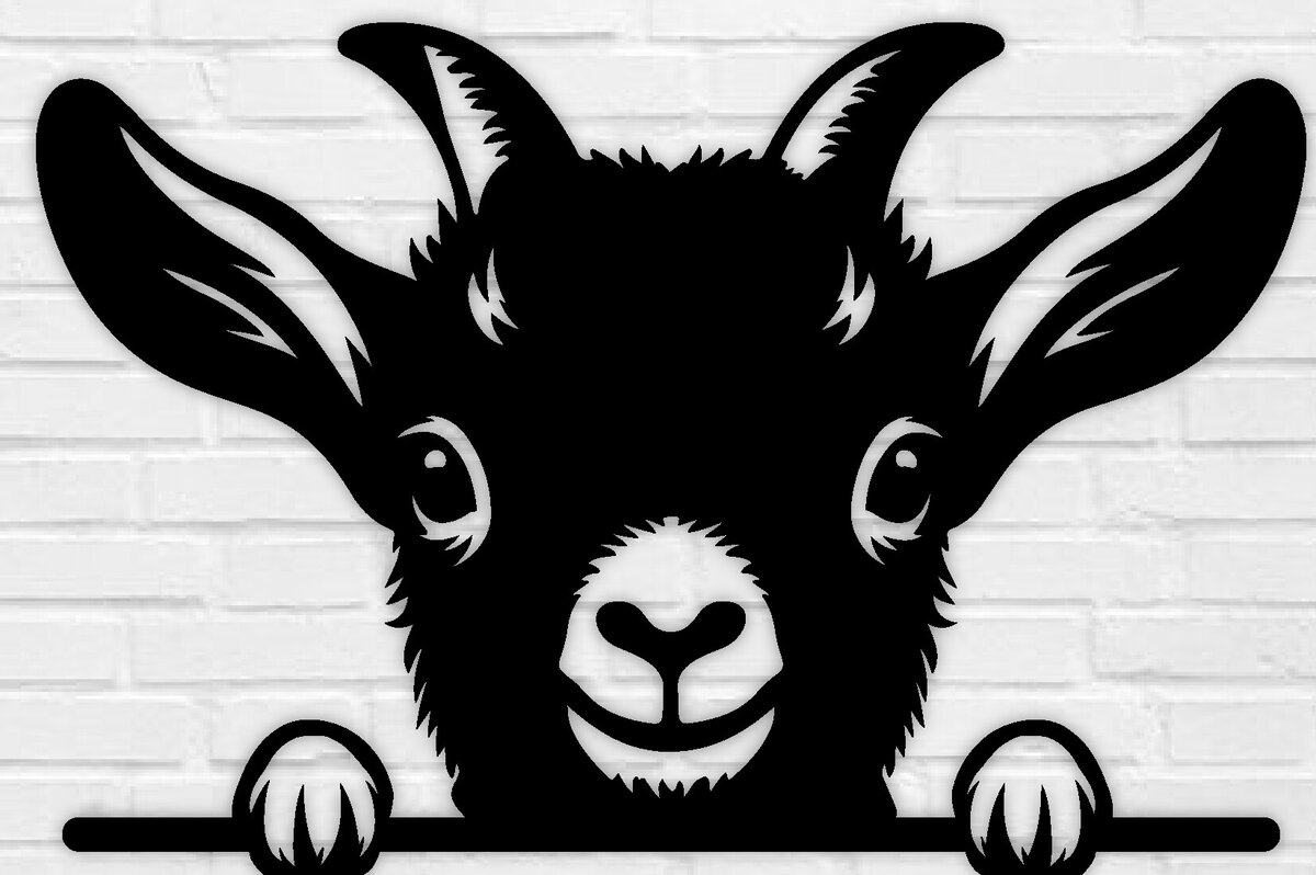 Intra απο ξύλο plywood 3mm-4mm πάχος – Peeking Goat Laser DXF, PNG Δίασταση  20x20 cm INTRAFABR-98074831