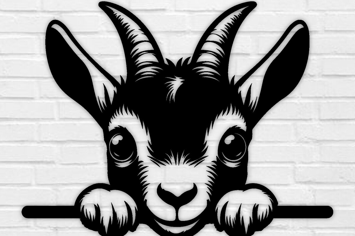 Intra απο ξύλο plywood 3mm-4mm πάχος – Peeking Goat Laser PNG Δίασταση  20x20 cm INTRAFABR-98692181