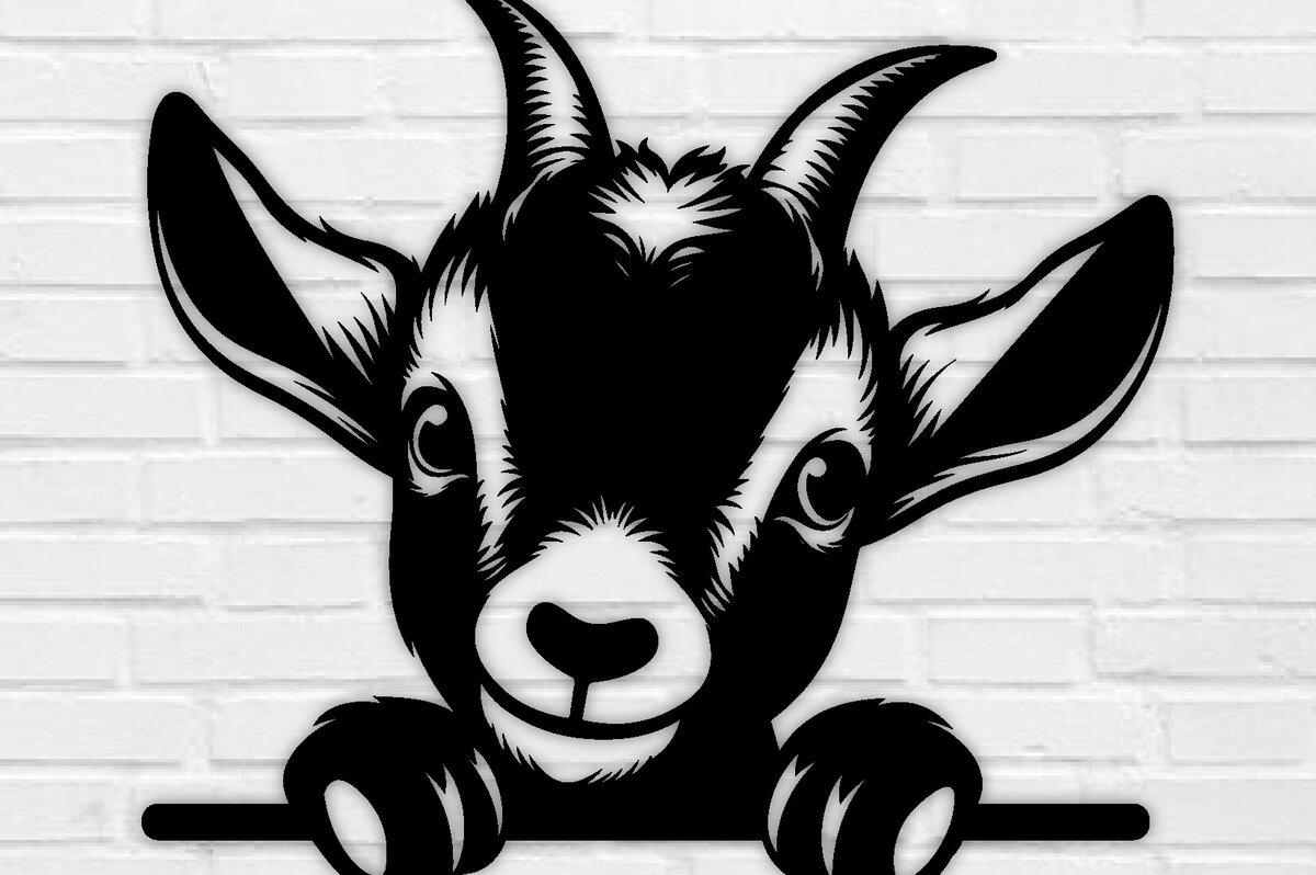 Intra απο ξύλο plywood 3mm-4mm πάχος – Peeking Goat Laser PNG Δίασταση  20x20 cm INTRAFABR-98692205