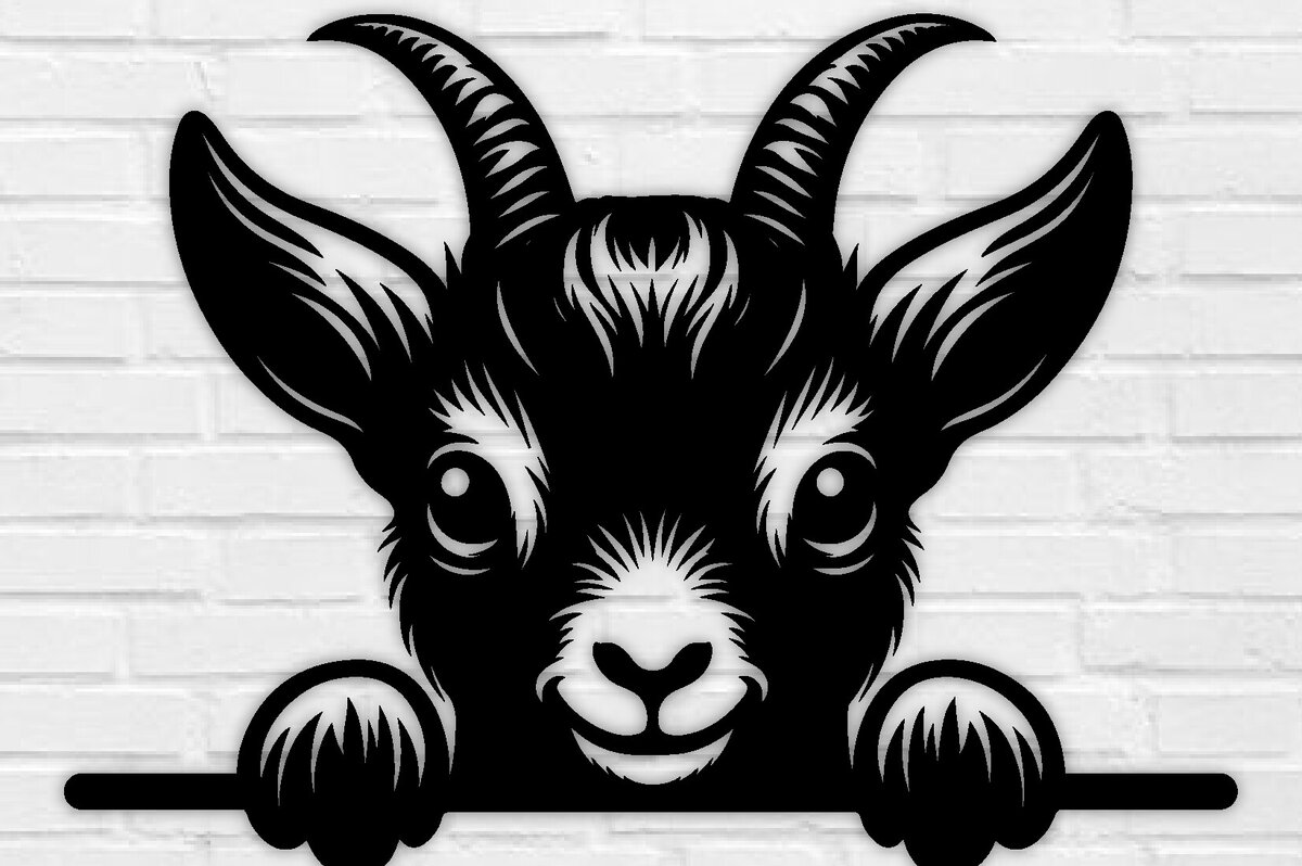 Intra απο ξύλο plywood 3mm-4mm πάχος – Peeking Goat Laser PNG Δίασταση  20x20 cm INTRAFABR-98692275