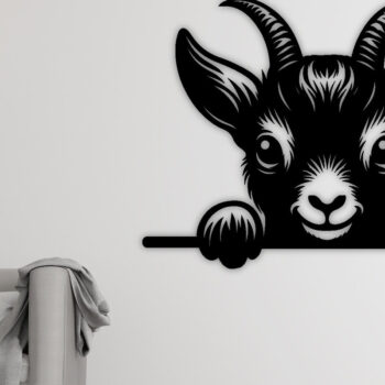 Intra απο ξύλο plywood 3mm-4mm πάχος – Peeking Goat Laser PNG Δίασταση  20x20 cm INTRAFABR-98692275 - Image 3