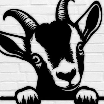 Intra απο ξύλο plywood 3mm-4mm πάχος – Peeking Goat Laser PNG Δίασταση  20x20 cm INTRAFABR-98692393 - Image 1