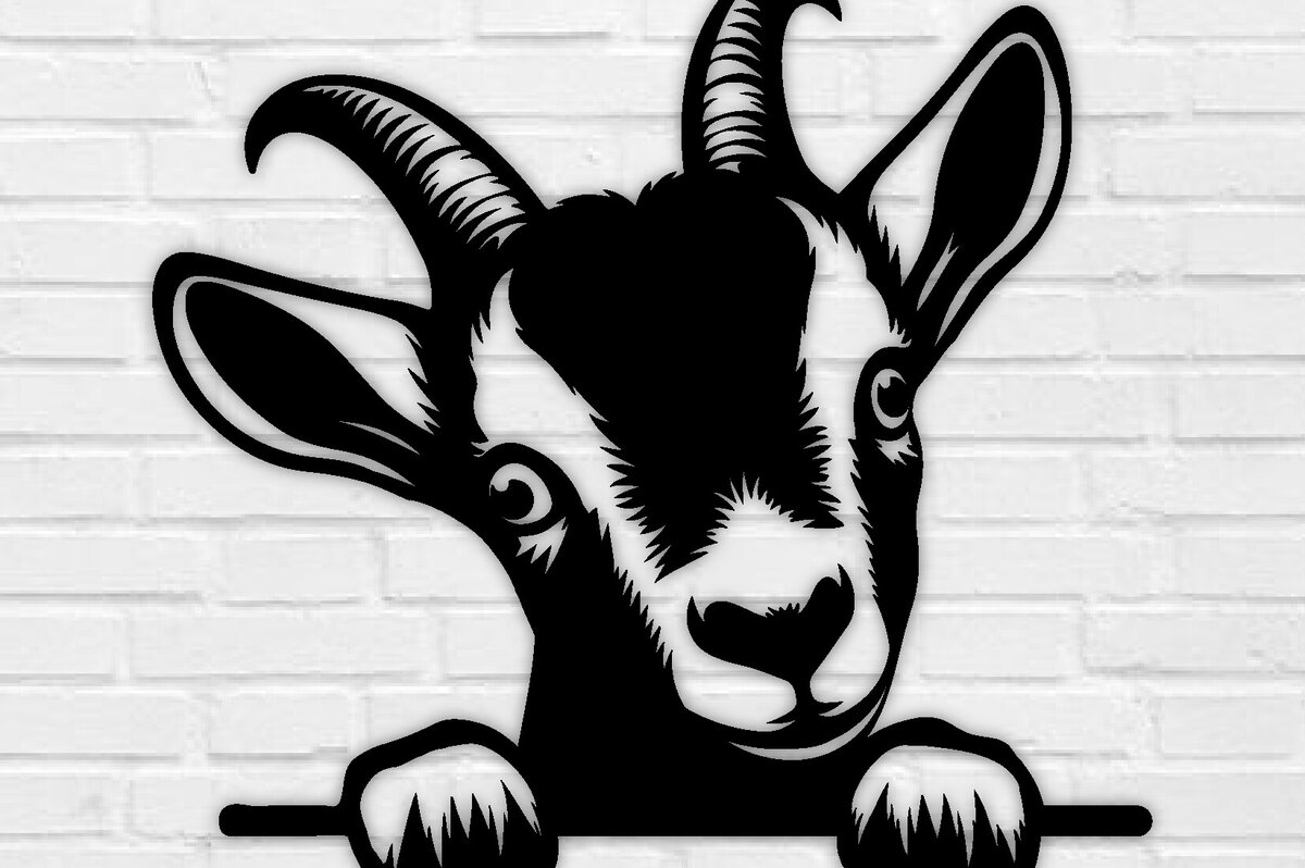 Intra απο ξύλο plywood 3mm-4mm πάχος – Peeking Goat Laser PNG Δίασταση  20x20 cm INTRAFABR-98692393