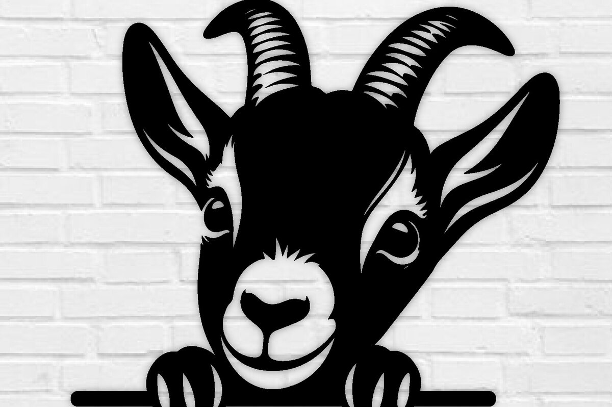 Intra απο ξύλο plywood 3mm-4mm πάχος – Peeking Goat Laser PNG Δίασταση  20x20 cm INTRAFABR-98075015