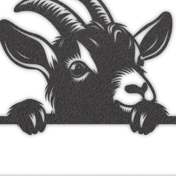 Intra απο ξύλο plywood 3mm-4mm πάχος – Κοπή λέιζερ με πινακίδα προσαρμοσμένης ονομασίας Peeking Goats Δίασταση 20x20 cm INTRAFABR-96481053 - Image 4