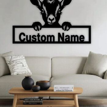 Intra απο ξύλο plywood 3mm-4mm πάχος – Peeking Goats  πινακίδα ονόματος PNG, DXF Δίασταση  20x20 cm INTRAFABR-96480361 - Image 3