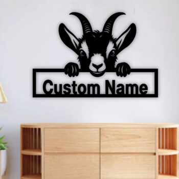 Intra απο ξύλο plywood 3mm-4mm πάχος – Peeking Goats Metal Name Sign, Teelaunch Δίασταση  40x30 cm INTRAFABR-96480452 - Image 2