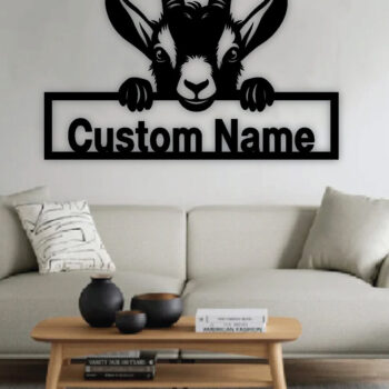 Intra απο ξύλο plywood 3mm-4mm πάχος – Peeking Goats Metal Name Sign, Teelaunch Δίασταση  40x30 cm INTRAFABR-96480452 - Image 3