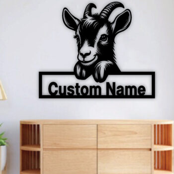Intra απο ξύλο plywood 3mm-4mm πάχος – Peeking Goats Metal Name Sign, Teelaunch Δίασταση 40x30 cm INTRAFABR-96481791 - Image 2
