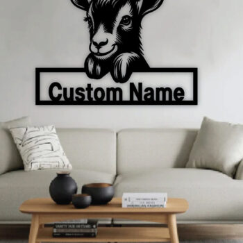 Intra απο ξύλο plywood 3mm-4mm πάχος – Peeking Goats Metal Name Sign, Teelaunch Δίασταση 40x30 cm INTRAFABR-96481791 - Image 3