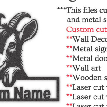 Intra απο ξύλο plywood 3mm-4mm πάχος – Peeking Goats Metal Name Sign, Teelaunch Δίασταση 40x30 cm INTRAFABR-96481791 - Image 5