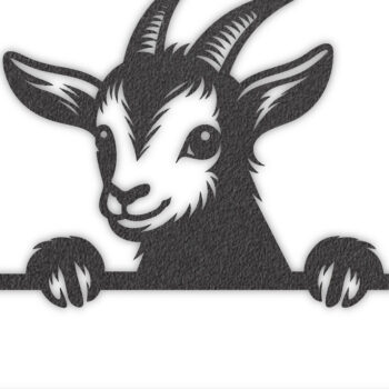 Intra απο ξύλο plywood 3mm-4mm πάχος – Peeking Goats Metal Name Sign, Teelaunch Δίασταση  40x30 cm INTRAFABR-96482188 - Image 4