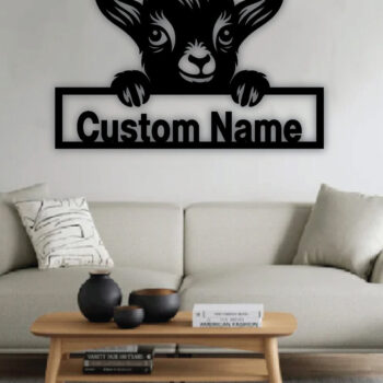 Intra απο ξύλο plywood 3mm-4mm πάχος – Peeking Goats Metal Name Sign, Teelaunch Δίασταση  40x30 cm INTRAFABR-96480206 - Image 3