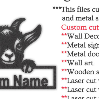 Intra απο ξύλο plywood 3mm-4mm πάχος – Peeking Goats Metal Name Sign, Teelaunch Δίασταση  40x30 cm INTRAFABR-96480206 - Image 5