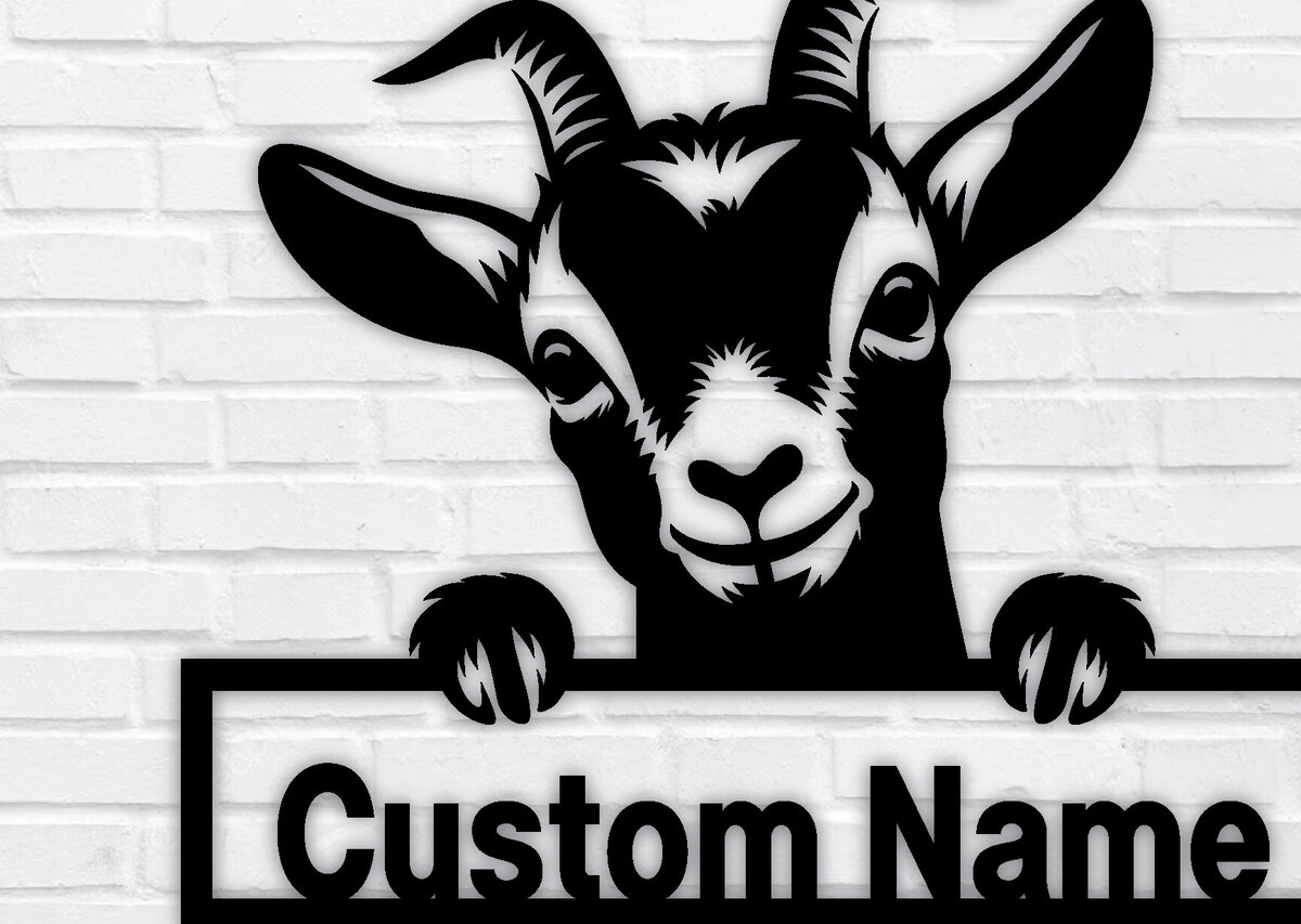 Intra απο ξύλο plywood 3mm-4mm πάχος – Κοπή με λέιζερ μεταλλικού τοίχου Peeking Goats Δίασταση  40x30 cm INTRAFABR-96482036