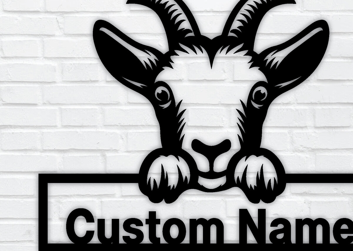 Intra απο ξύλο plywood 3mm-4mm πάχος – Κοπή με λέιζερ μεταλλικού τοίχου Peeking Goats Δίασταση  40x30 cm INTRAFABR-96482275