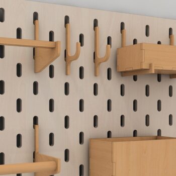 Intra απο ξύλο plywood 3mm-4mm πάχος – Πλήρες σετ αξεσουάρ με γάντζους σανίδας Δίασταση 20x20 cm INTRAFABR-41731147 - Image 3