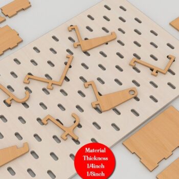 Intra απο ξύλο plywood 3mm-4mm πάχος – Πλήρες σετ αξεσουάρ με γάντζους σανίδας Δίασταση 20x20 cm INTRAFABR-41731147 - Image 5