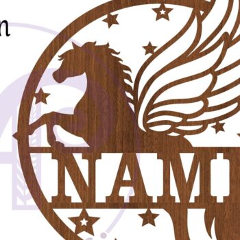 Intra απο ξύλο plywood 3mm-4mm πάχος – Πρότυπο κοπής με λέιζερ Sin Name Pegasus Δίασταση  20x20 cm INTRAFABR-82275744 - Image 4