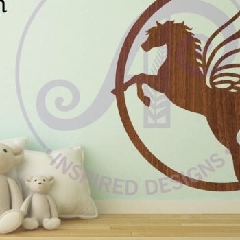 Intra απο ξύλο plywood 3mm-4mm πάχος – Πινακίδα τοίχου Pegasus, Αρχείο κοπής με λέιζερ Δίασταση 40x30 cm INTRAFABR-84450929 - Image 2