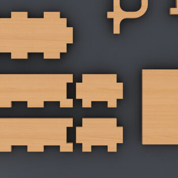 Intra απο ξύλο plywood 3mm-4mm πάχος – Γάντζοι μανταλάκια κομμένου αρχείου Pegboard, Peg Box 186 Δίασταση  20x20 cm INTRAFABR-54578762 - Image 6