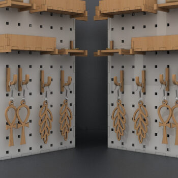 Intra απο ξύλο plywood 3mm-4mm πάχος – Γάντζοι μανταλάκια κομμένου αρχείου Pegboard, Peg Box 186 Δίασταση  20x20 cm INTRAFABR-54578762 - Image 8