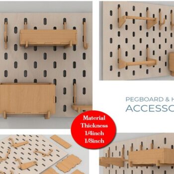 Intra απο ξύλο plywood 3mm-4mm πάχος – Γάντζος και αξεσουάρ Pegboard Κοπές λέιζερ Δίασταση  20x20 cm INTRAFABR-41515277 - Image 1