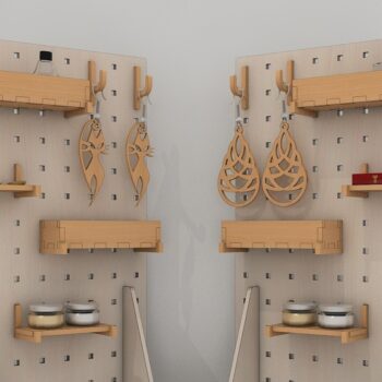 Intra απο ξύλο plywood 3mm-4mm πάχος – Stand, γάντζοι και αξεσουάρ Pegboard Δίασταση 20x20 cm INTRAFABR-40524154 - Image 5