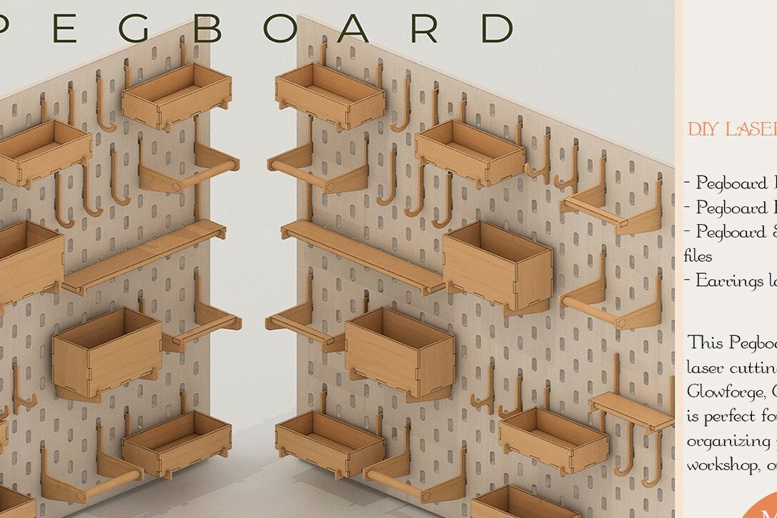 Intra απο ξύλο plywood 3mm-4mm πάχος – Αξεσουάρ Pegboard Wood Peg Board Δίασταση  20x20 cm INTRAFABR-41730989