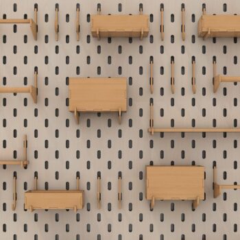 Intra απο ξύλο plywood 3mm-4mm πάχος – Αξεσουάρ Pegboard Wood Peg Board Δίασταση  20x20 cm INTRAFABR-41730989 - Image 2