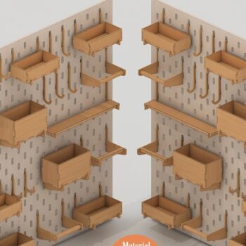 Intra απο ξύλο plywood 3mm-4mm πάχος – Αξεσουάρ Pegboard Wood Peg Board Δίασταση  20x20 cm INTRAFABR-41730989 - Image 3